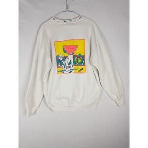 VTG Jerzees Sweatshirt Womens XL Maui Fleece Pullover Graphic Crewneck